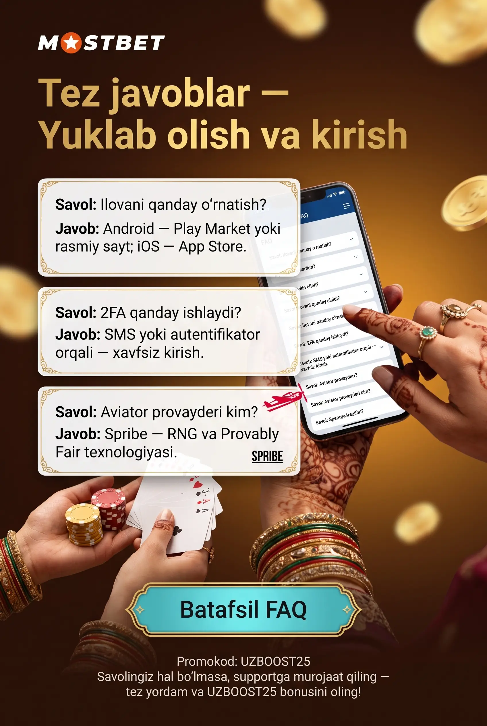 Yuklab olish va kirish bo'yicha savollar