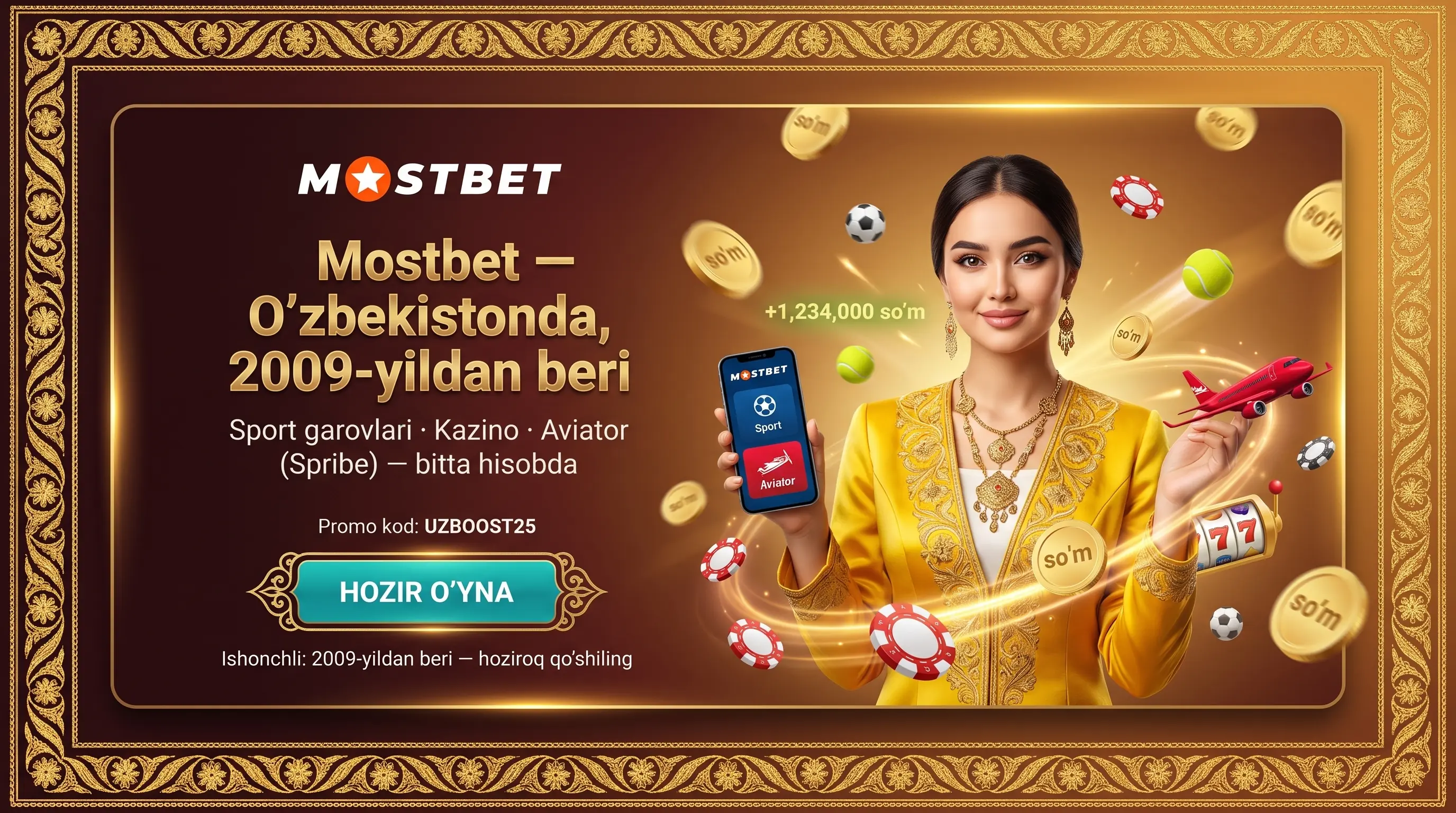 Mostbet UZ platforma, kazino va Aviator