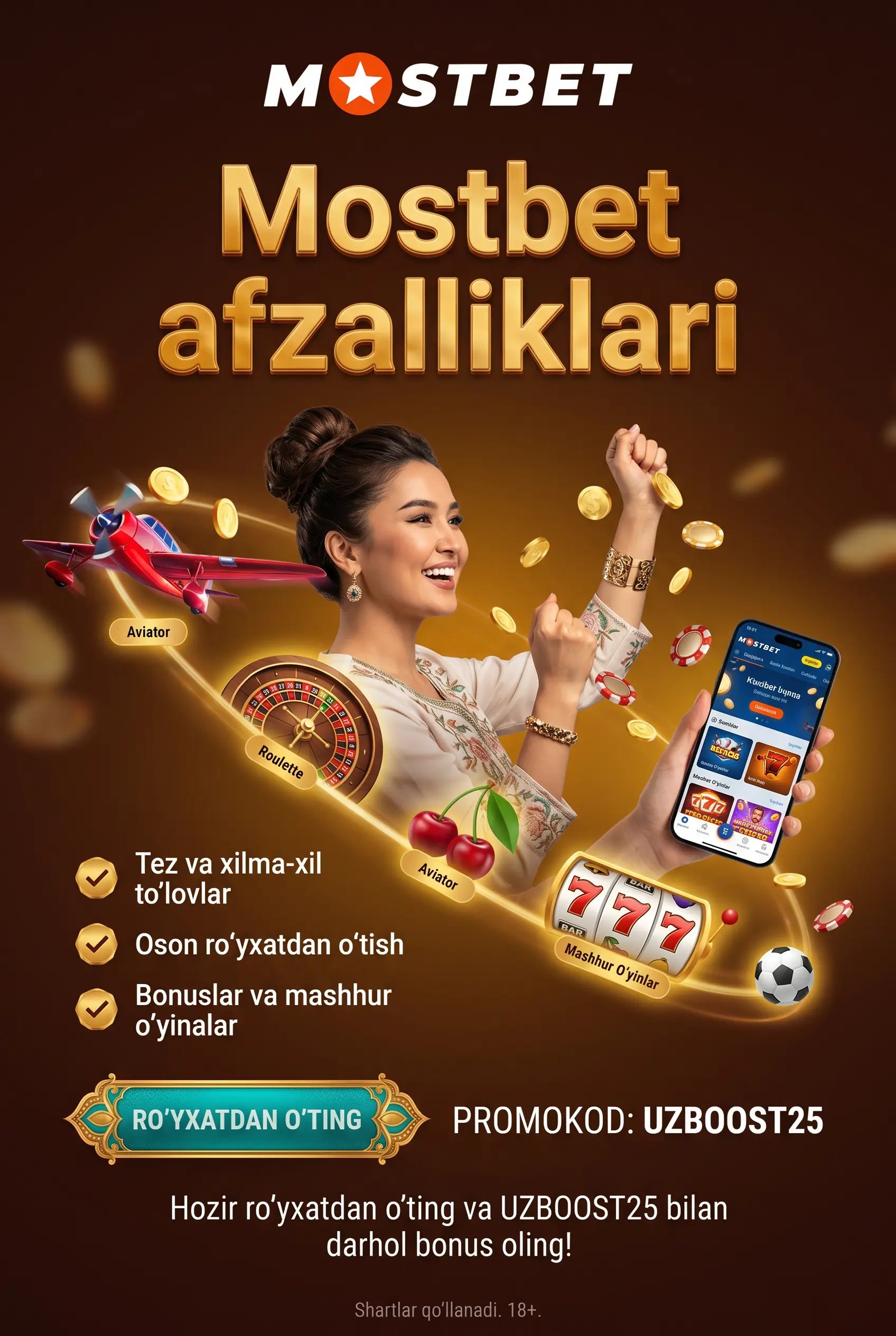 Mostbet platforma afzalliklari