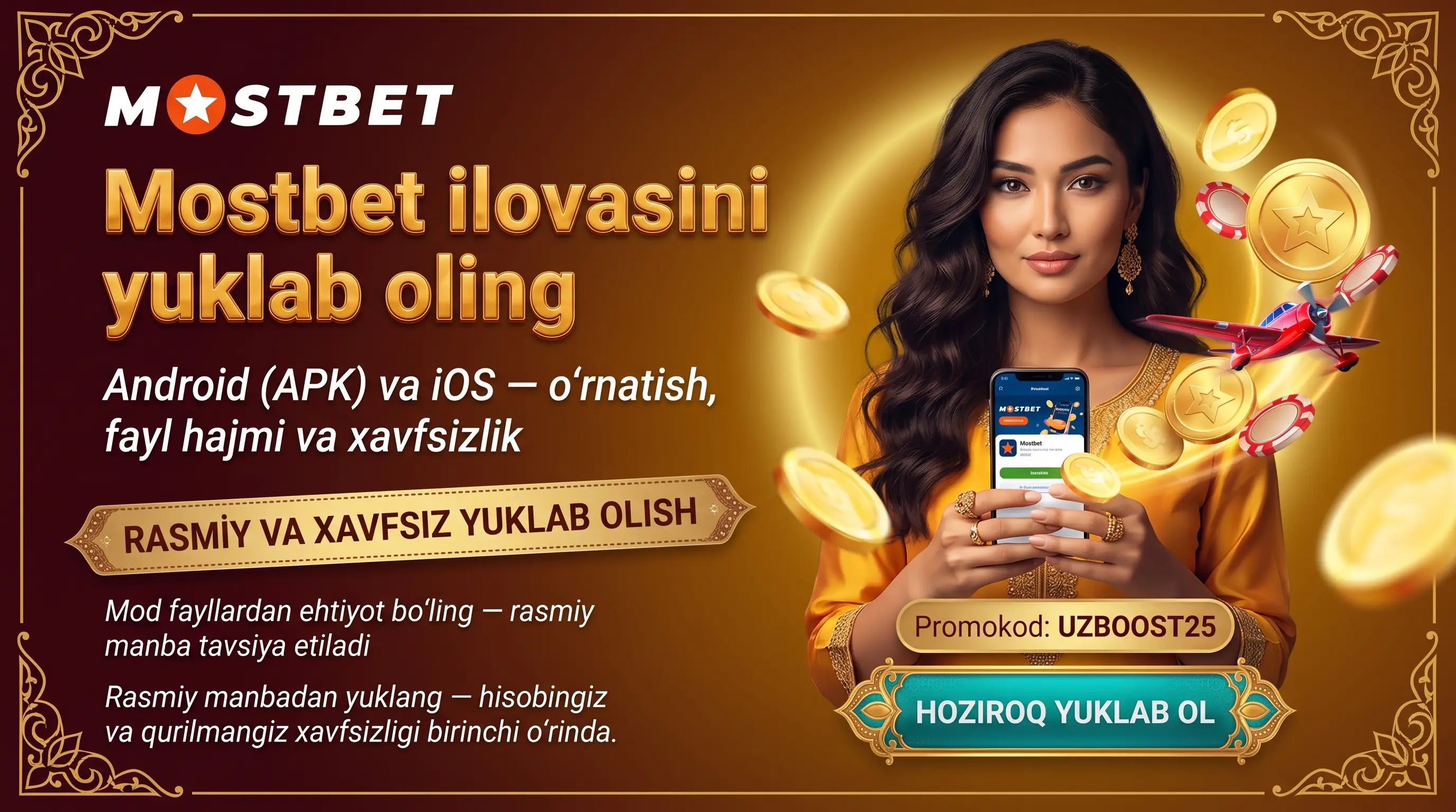 Mostbet ilovasini Android va iPhone uchun yuklab olish